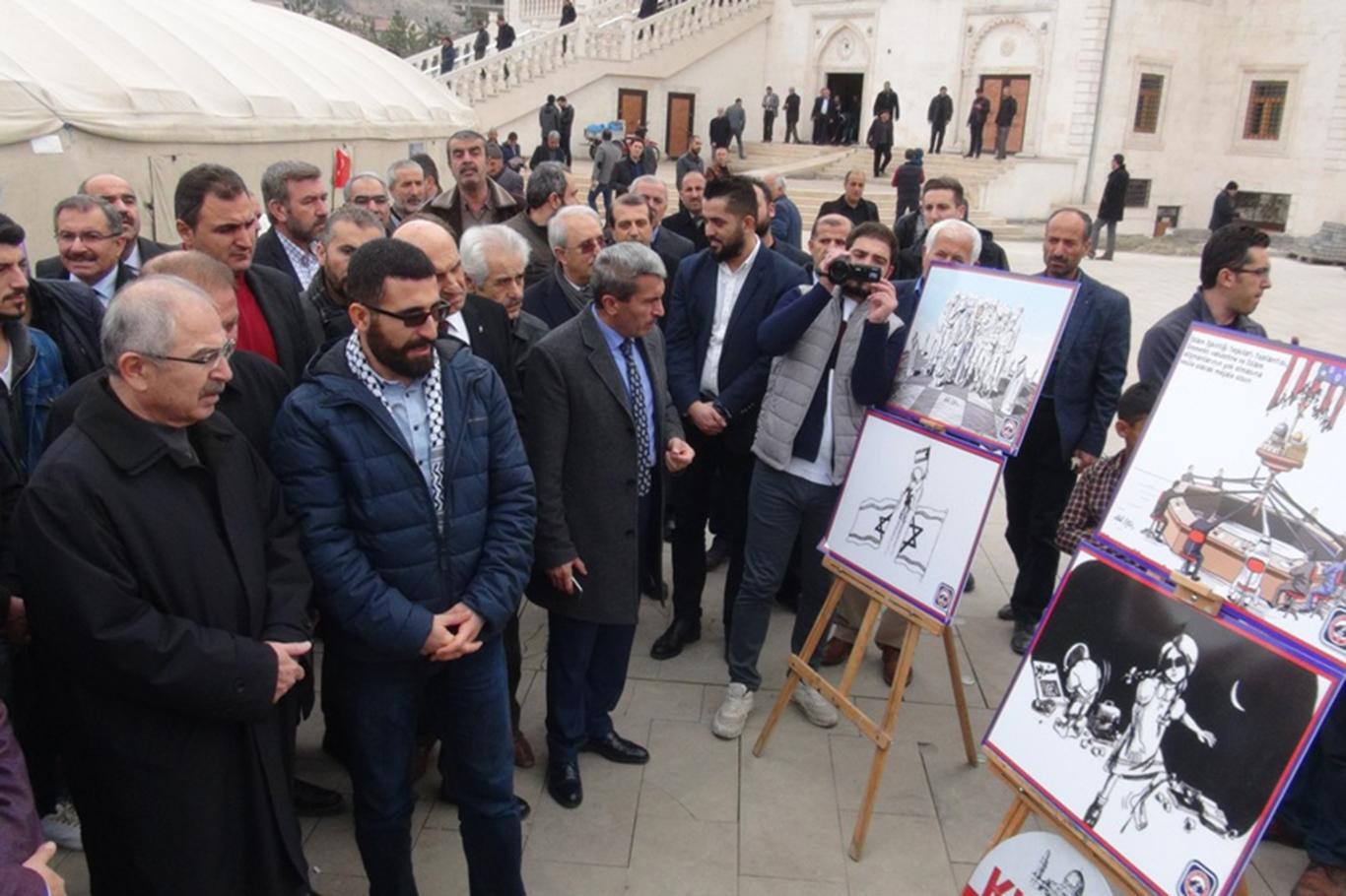 Mardin'de Kudüs ve Mescid-i Aksa konulu karikatür sergisi açıldı